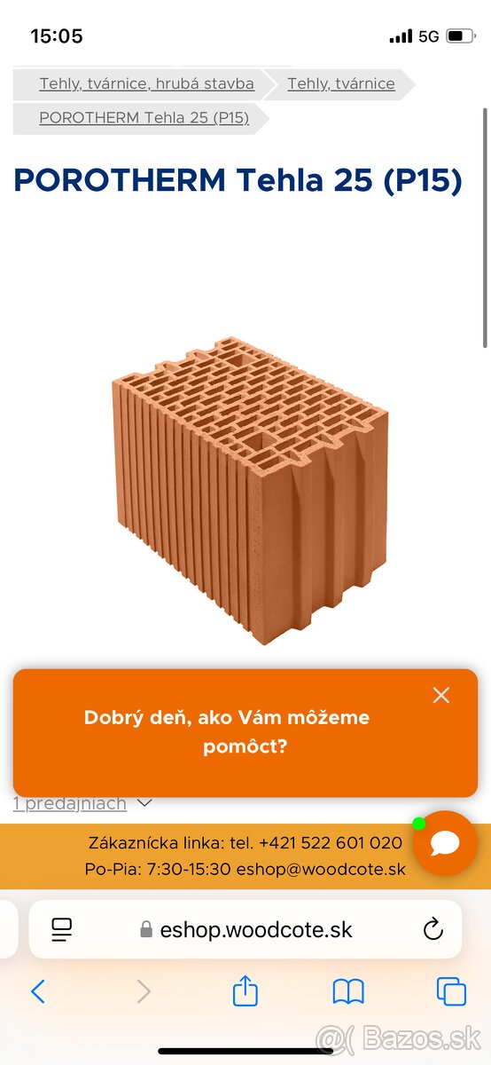 Tehla Porotherm 25 - 5