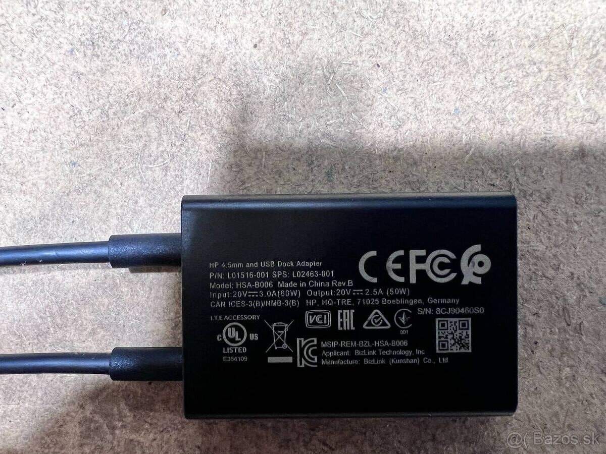 Predám redukciu HP 4.5mm and USB Dock Adapter. - 5