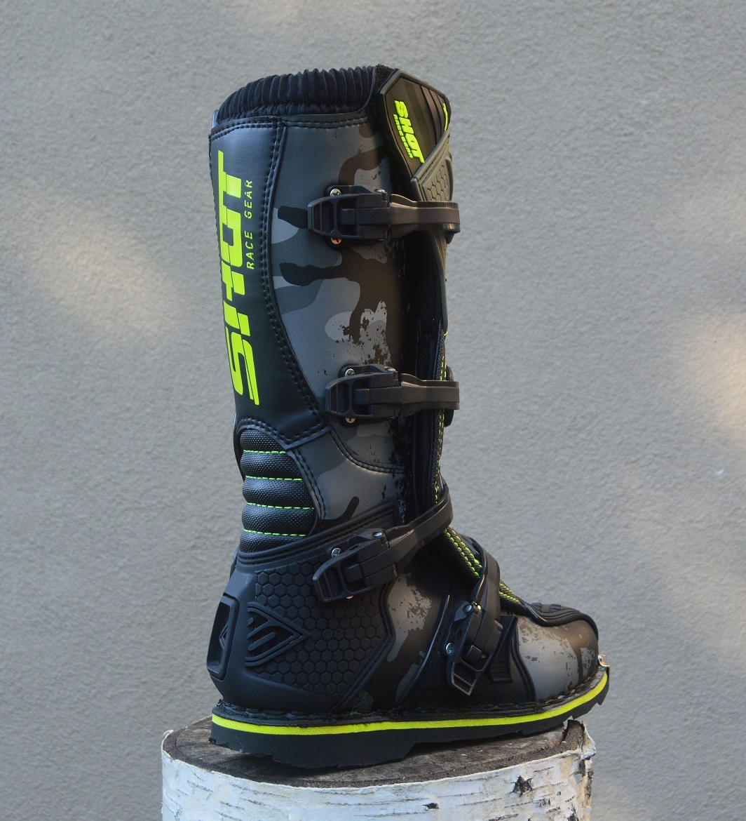 Čižmy SHOT camo sivé žlté čierne - 5