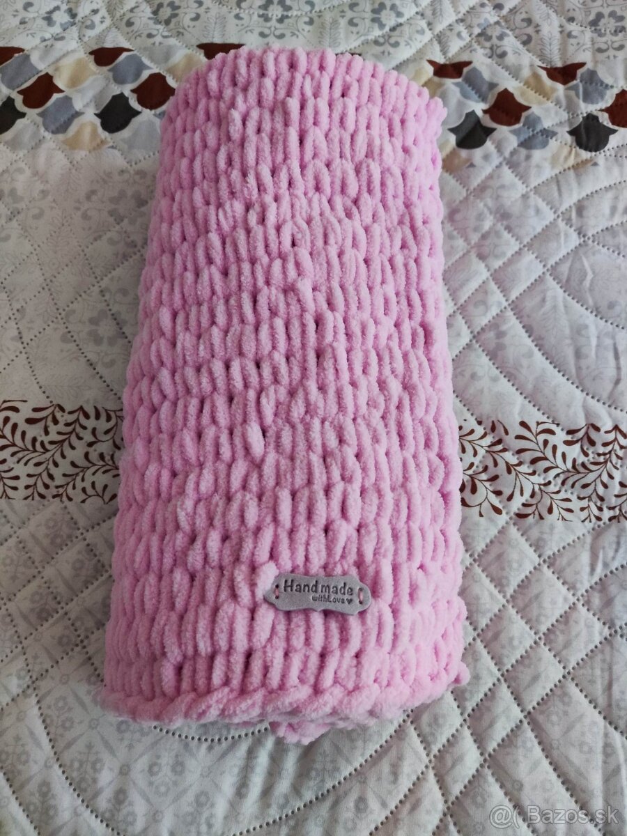 NOVÁ Baby ružová deka z Alize Puffy Fine - 5
