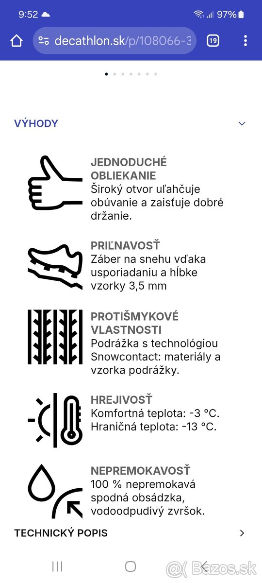 Detske snehule pre chlapca z decatlonu vel. 28/29 - 5