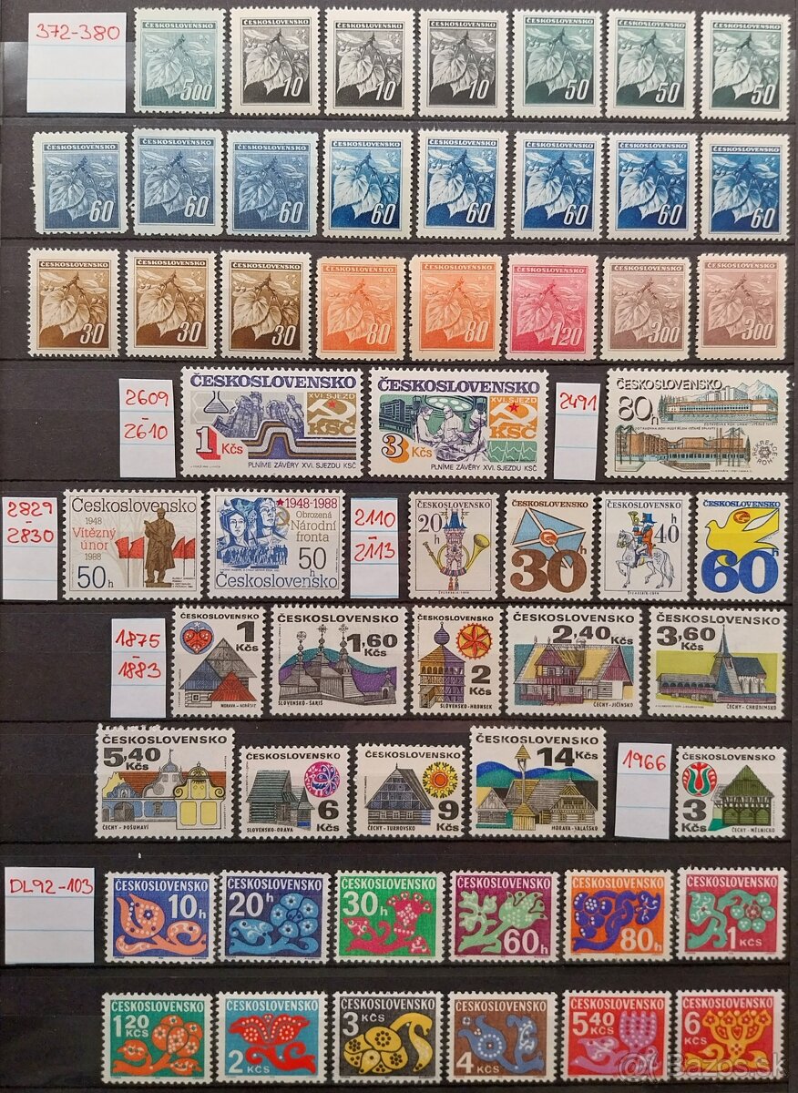 Známky ČESKOSLOVENSKO – 1 - 5