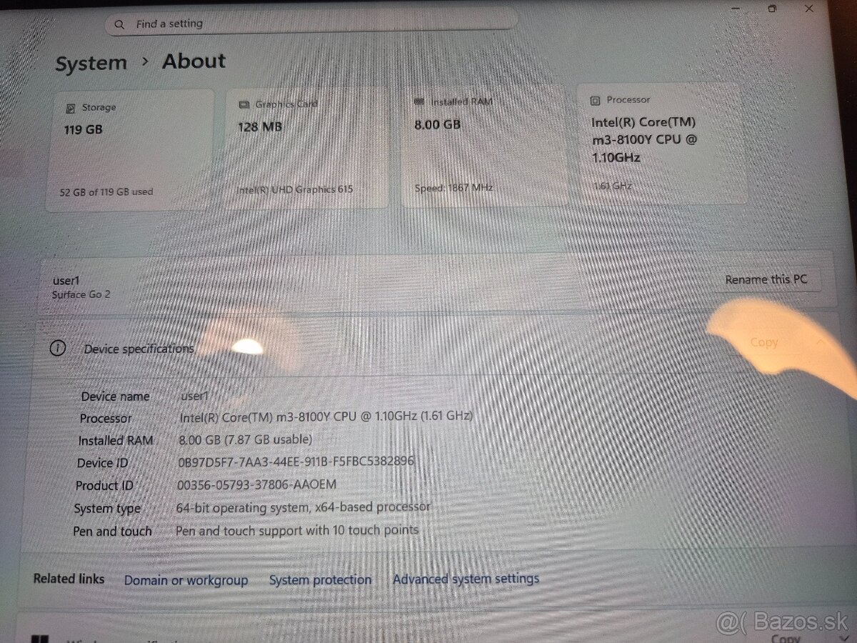 predám microsoft tablet surface go 2 - 5