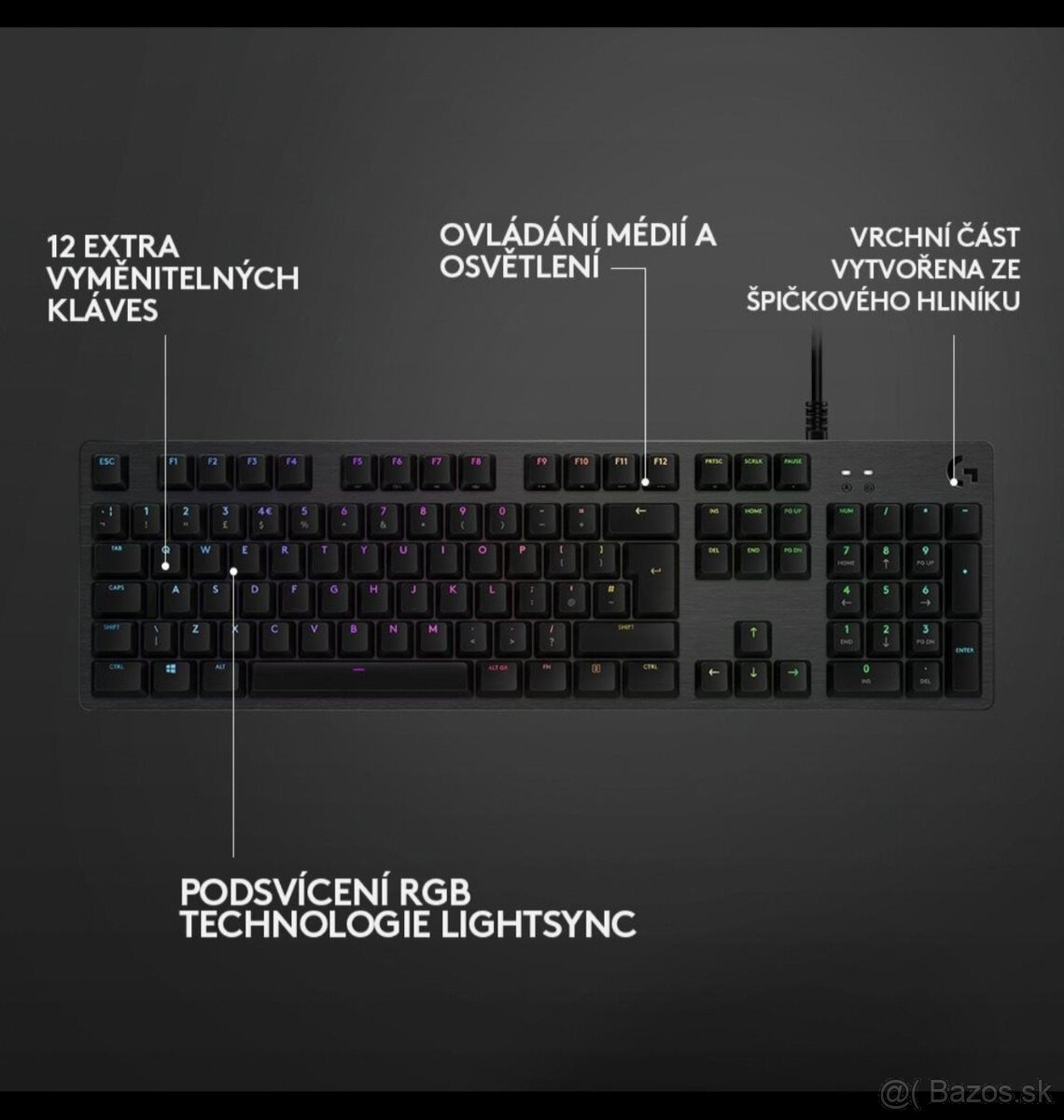 Logitech G512 Carbon Lightsync, GX Brown, US - 5