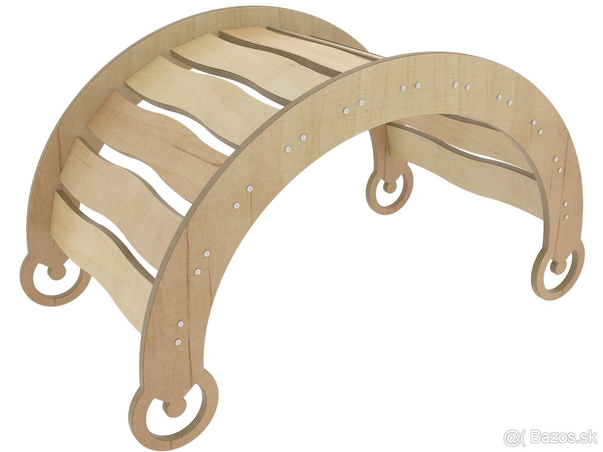 Montessori viacúčelová hojdačka ,preliezka,šmýkačka a tabuľa - 5