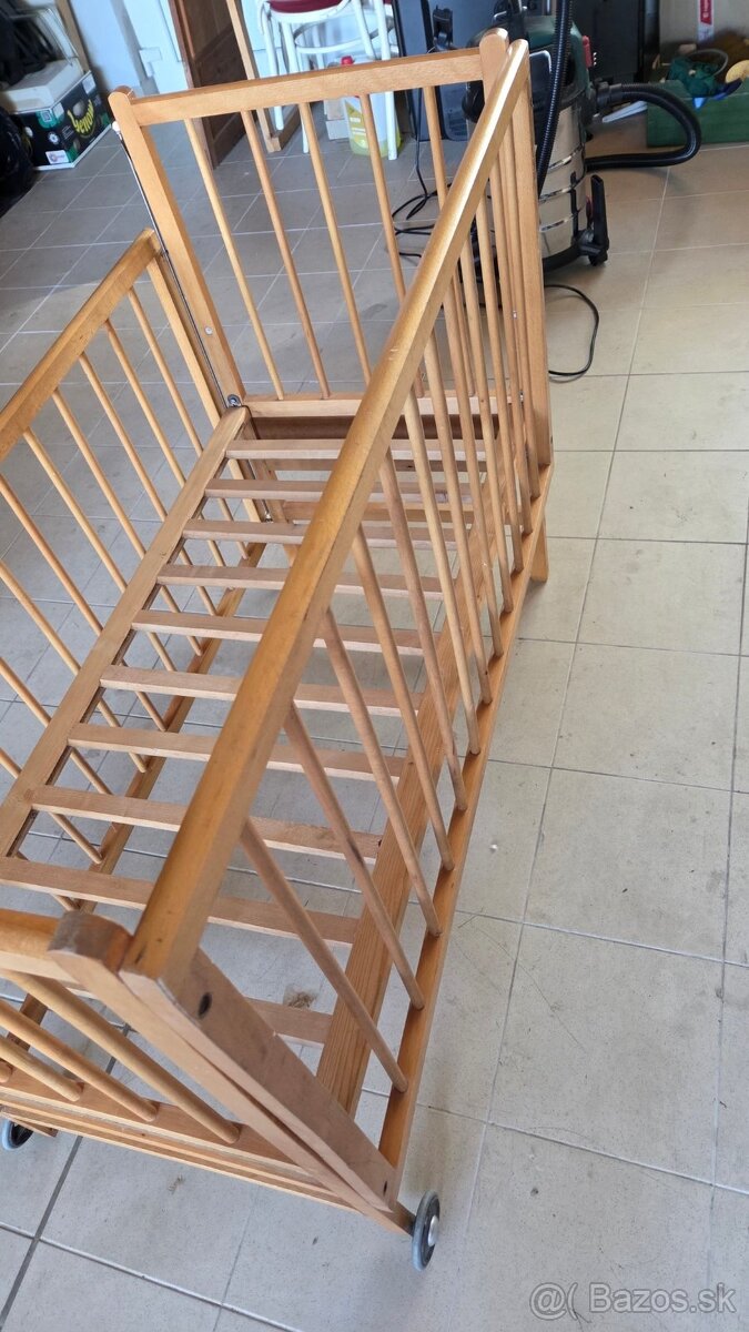 Detská drevená postieľka - 5