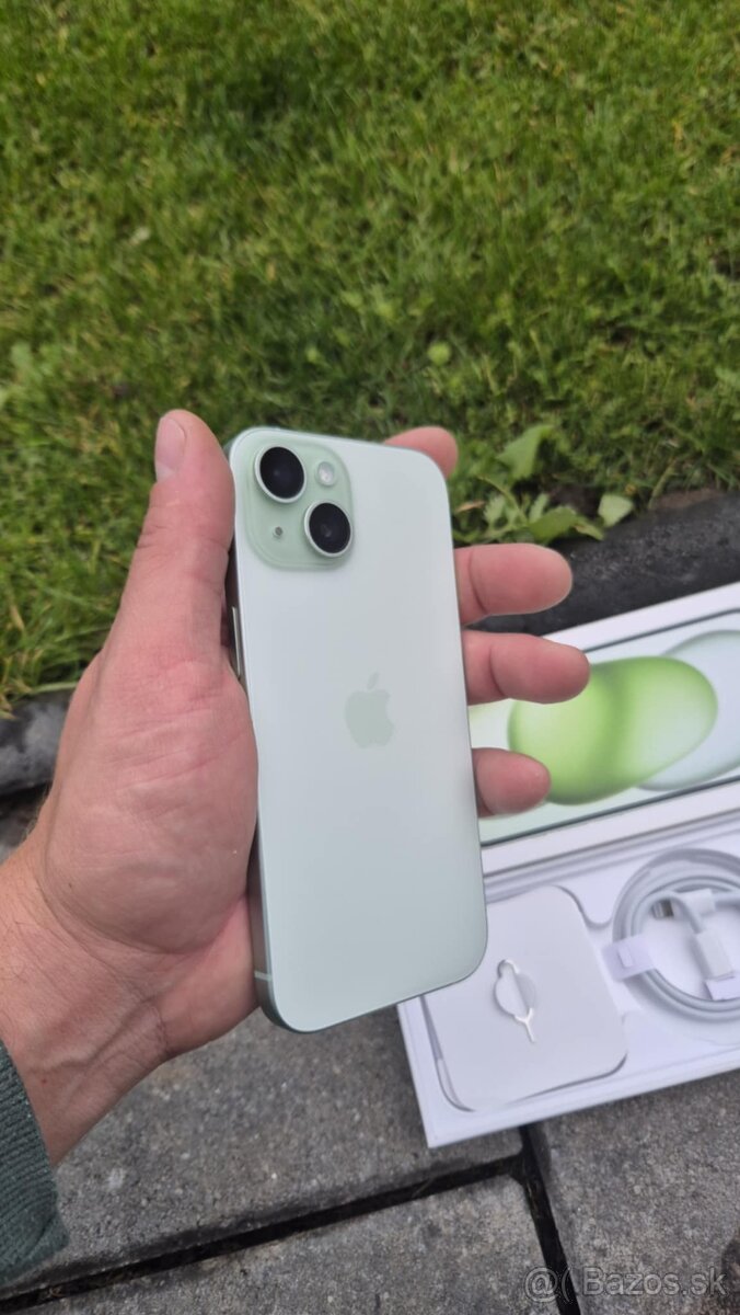 Predám Apple Iphone 15, 128gb green, ako nový TOP stav - 5