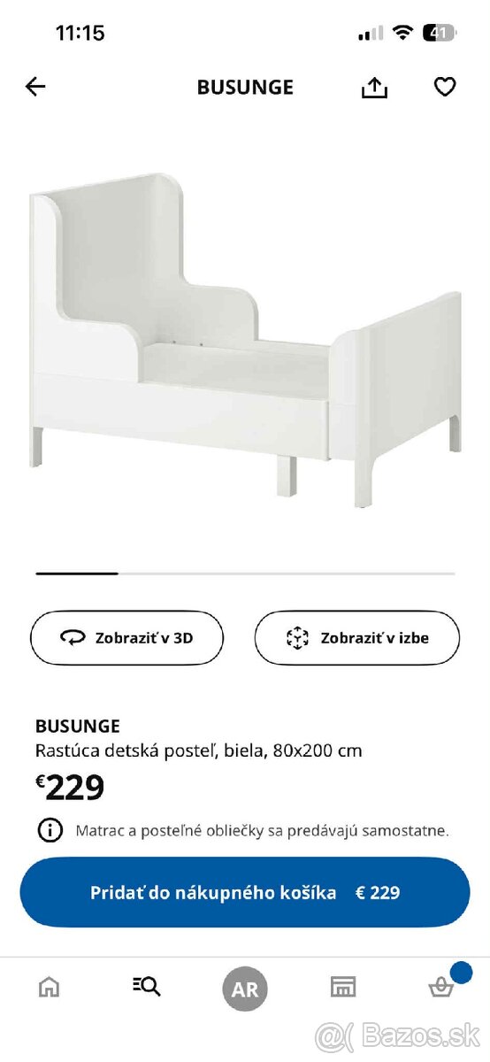 Detská posteľ IKEA s matracom. - 5