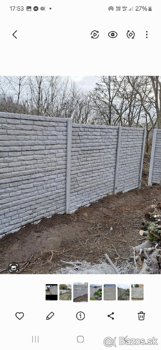 Betónové ploty, výroba, montáž - na klúč - 5