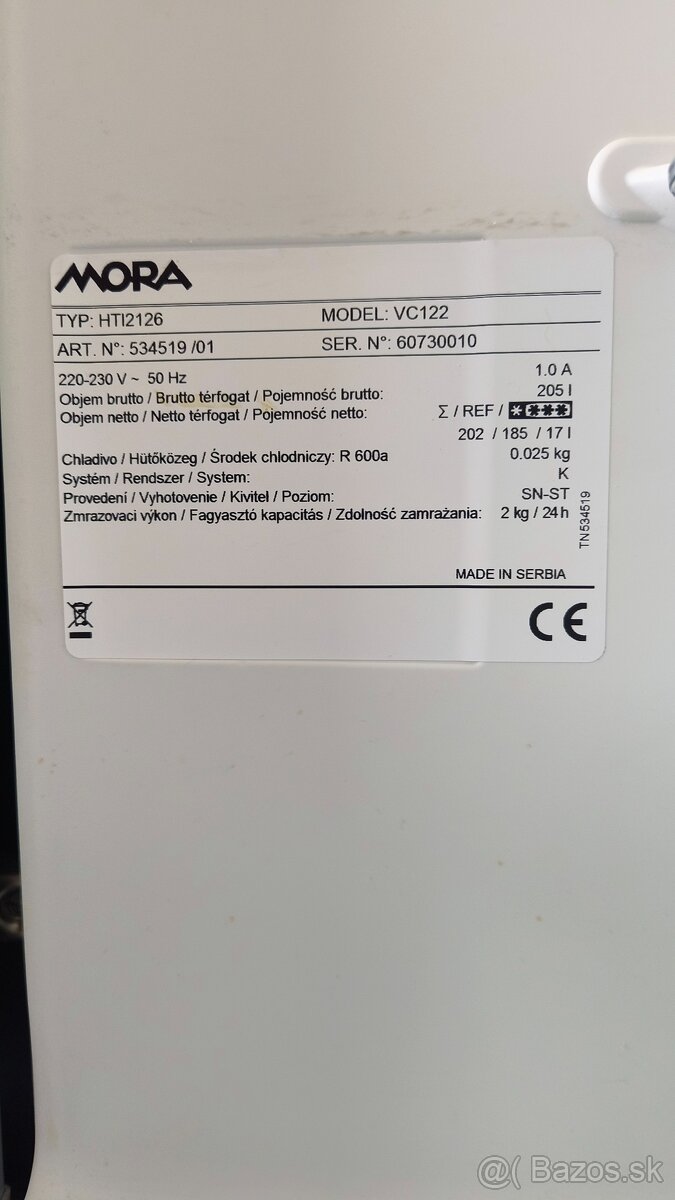 Predám vstavanú chladničku z malou mrazničkou - 5