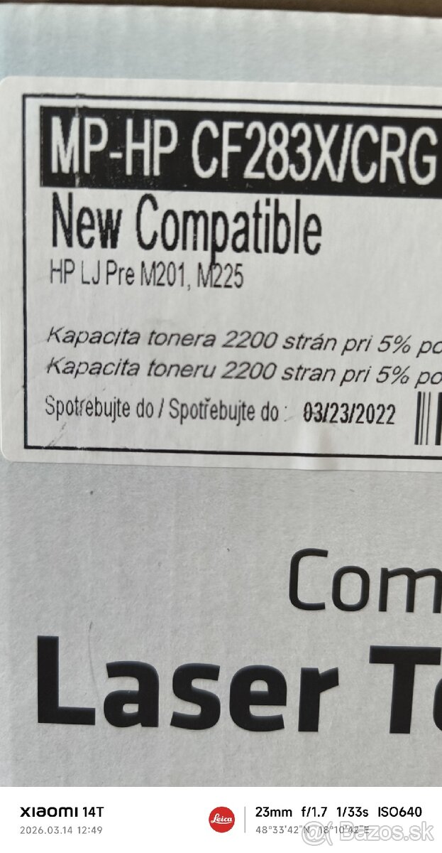 Predám toner do Ho laser jet - 5