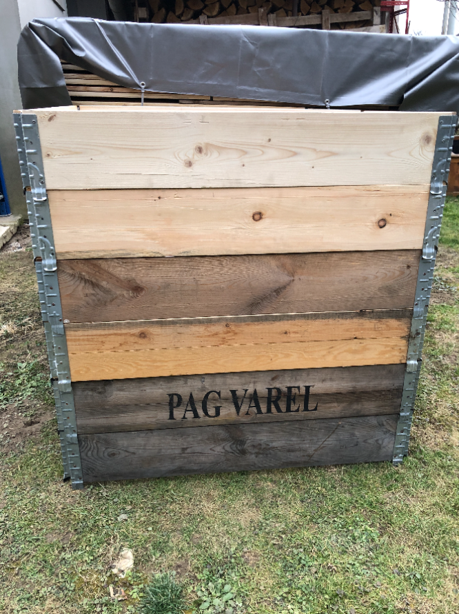 Paletové ohrádky pre vyvýšený záhon - 5