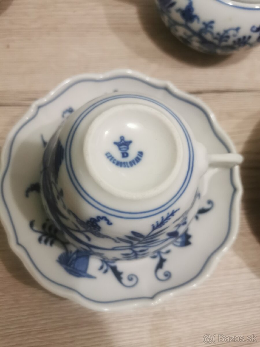 Cibulak, zwiebelmuster, čajový servis - 5