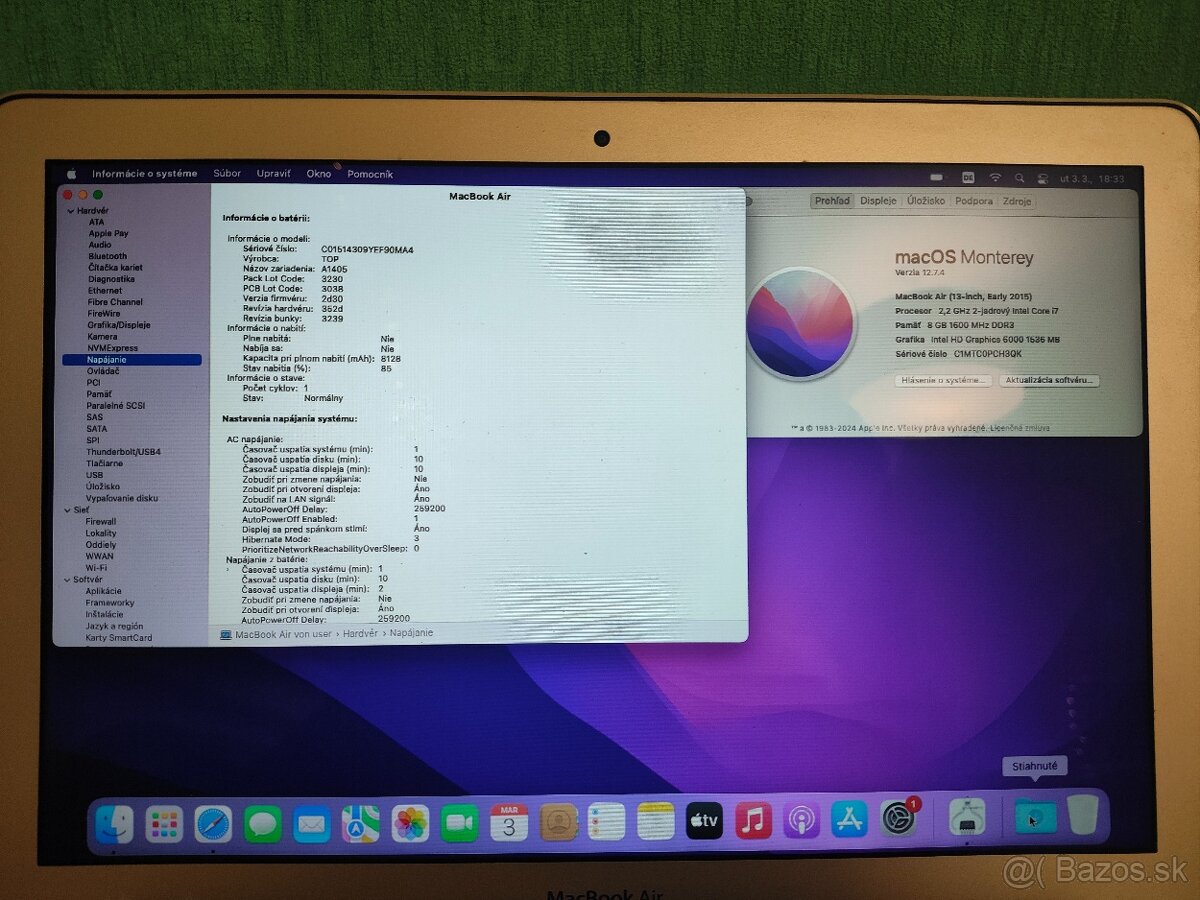 Apple MacBook Air 2015 – i7 / 8GB / 256GB - 5