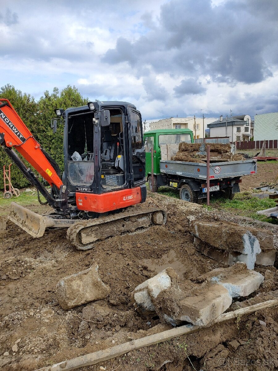 Zemné a výkopové práce, dovoz materiálu, hydraulická ruka - 5