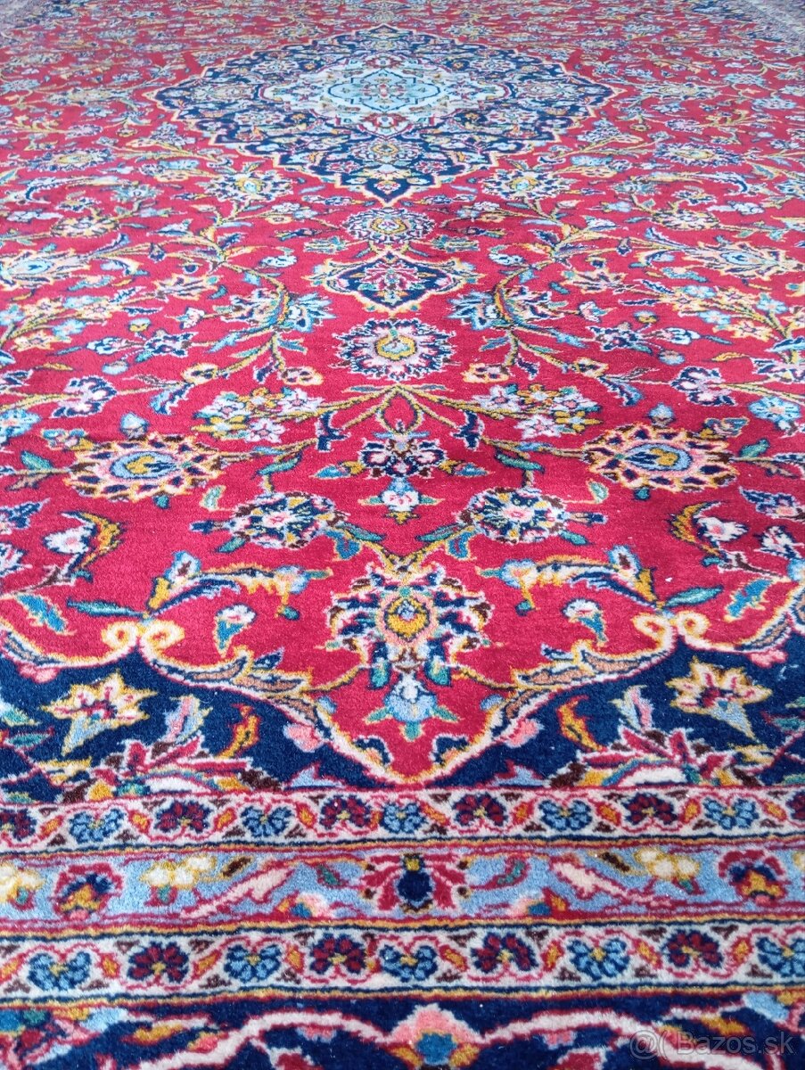 🌟Luxusný ručne viazaný perzský koberec Keshan 400×300 cm🌟 - 5