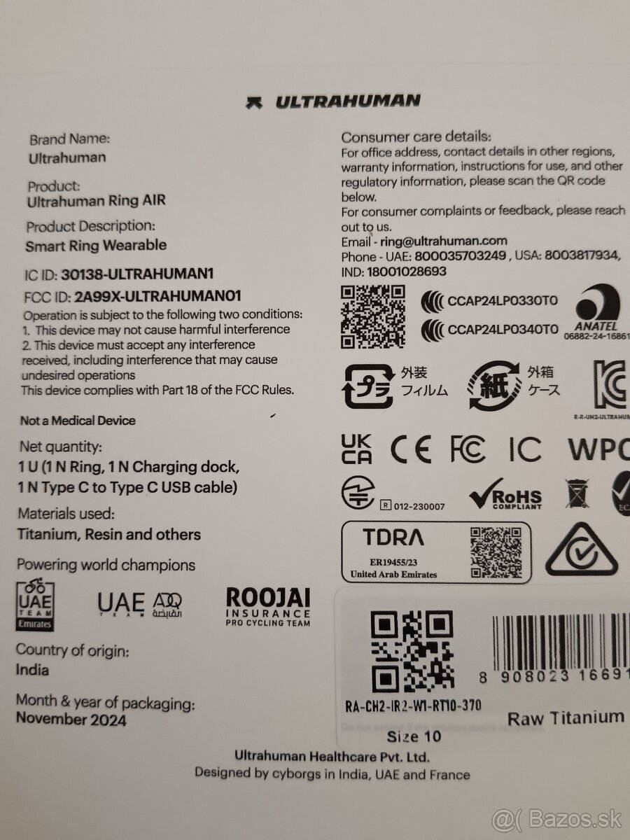 Inteligentný prsteň ULTRAHUMAN Ring AIR - 5
