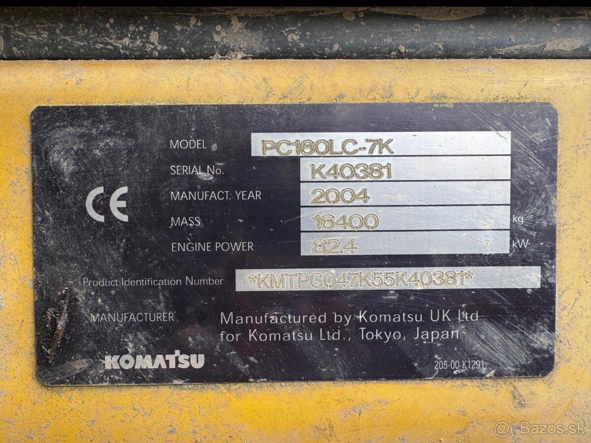 Pásový bagr KOMATSU PC160 LC-7K - 5