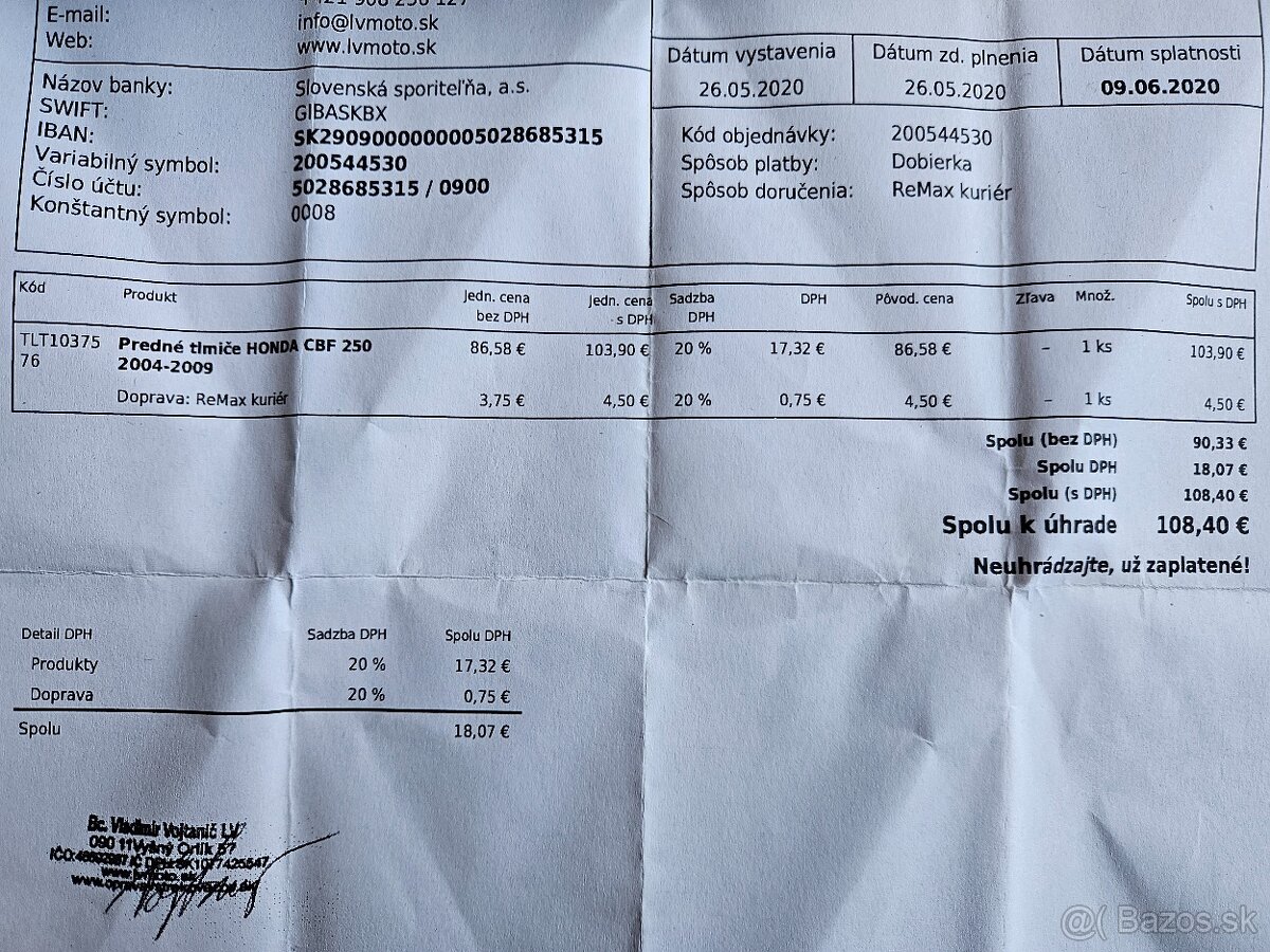 Predné tlmiče HONDA CBF 250 2004-2009 - 5