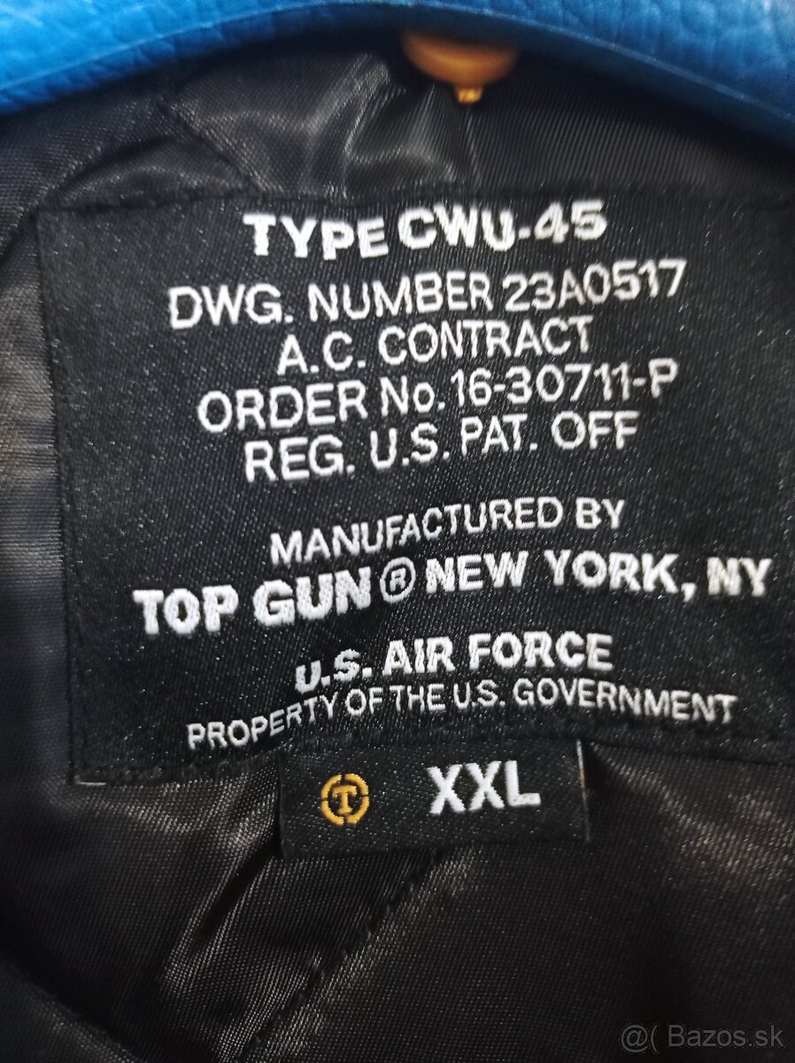 Zimná bomber bunda Top GUN - 5