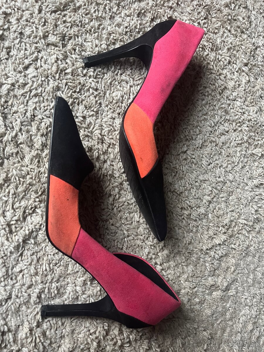 Zaujímavé farebné lodičky ZARA, č.41 - 5