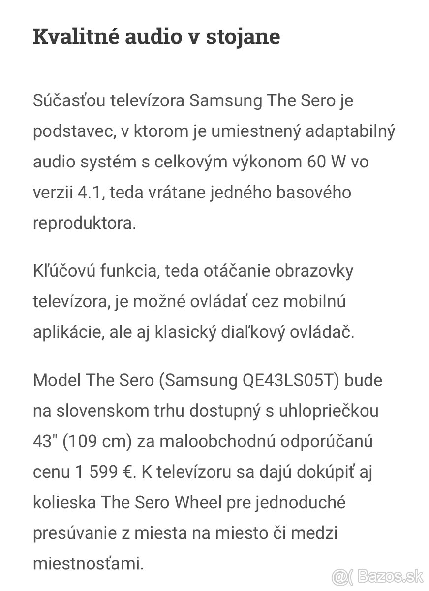 televizor Samsung Sero 43 - 5