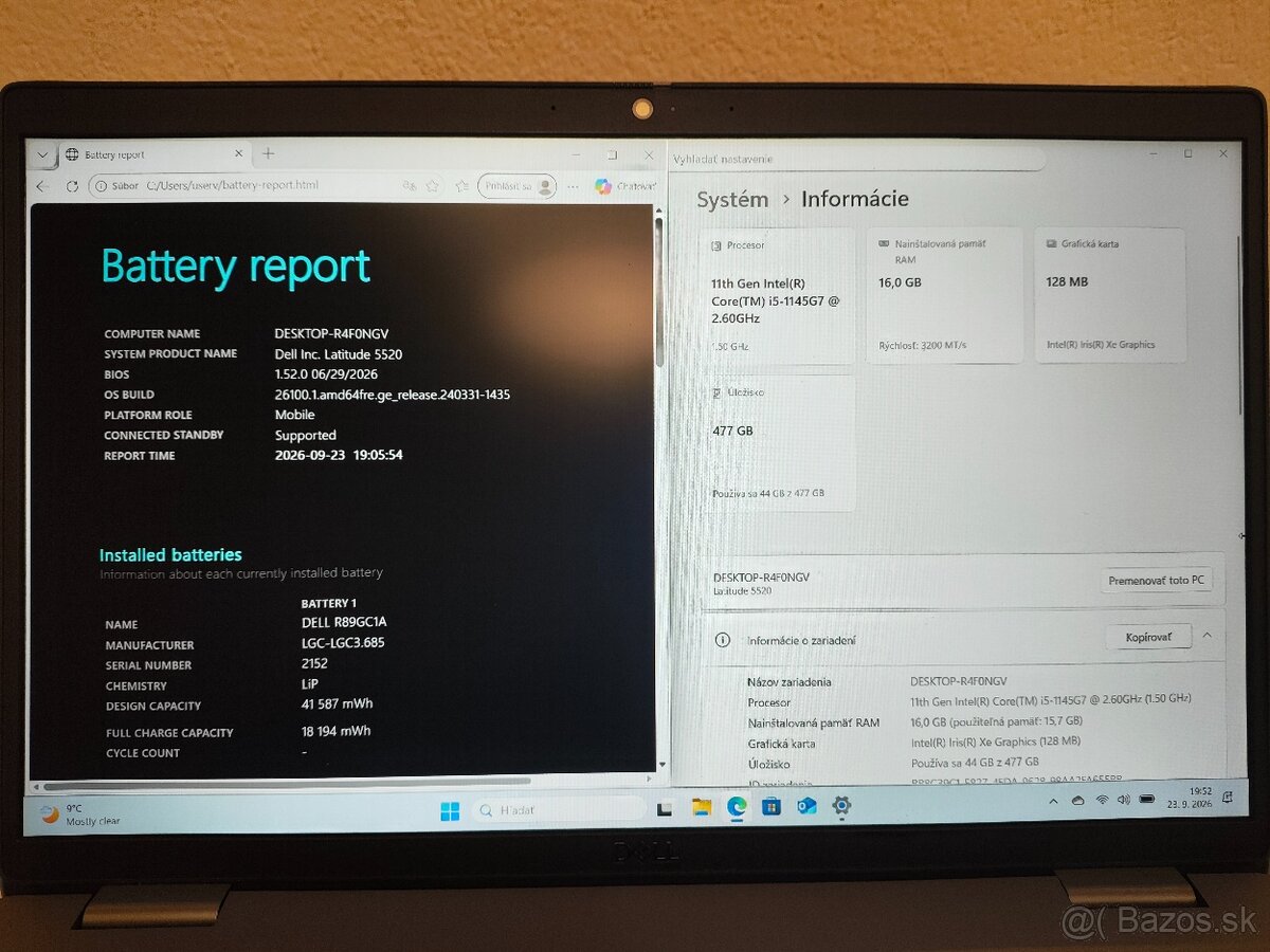 Dell Latitude 5520 | Intel Core i5-1145G7 • 16 GB RAM • 512 - 5