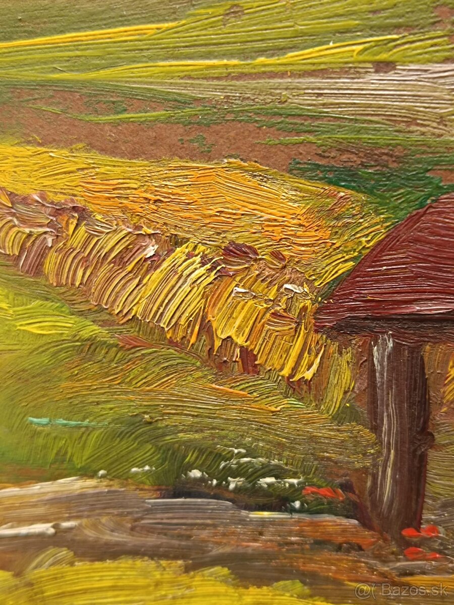 Obraz Boží muka 1950, olejomalba 58x80 - 5