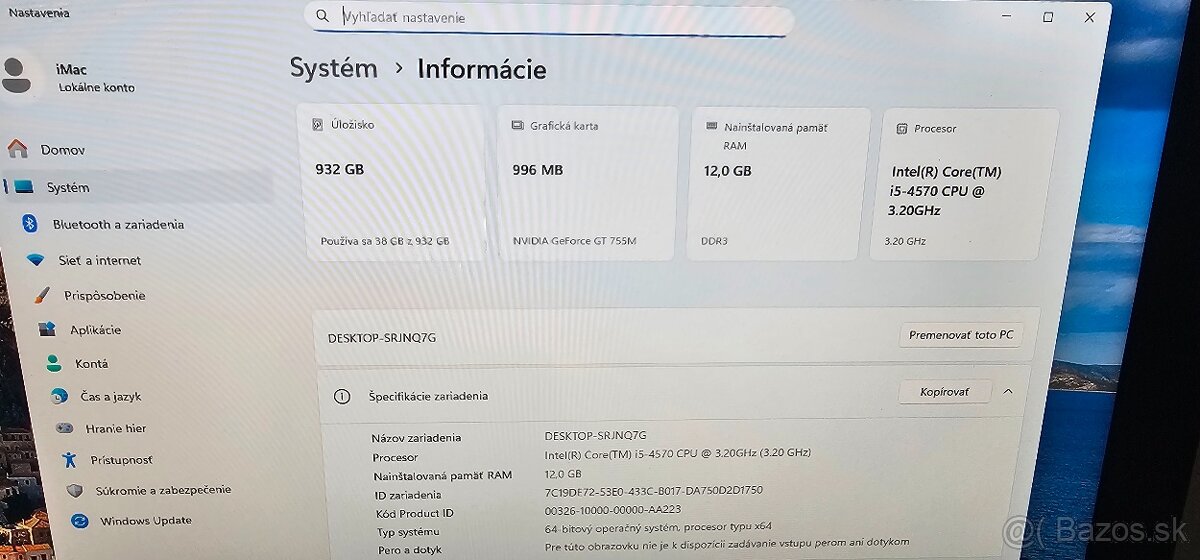 Apple IMac 27" late 2013 macos Sequoia + win 11 - 5