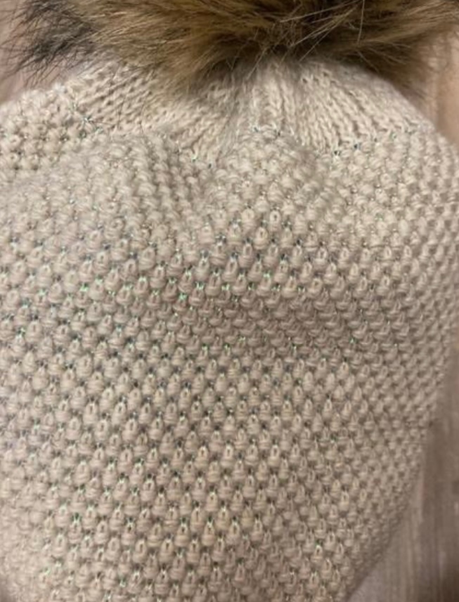 Dámska Teplá zimná čiapka s brmbolcom/Nová - 5