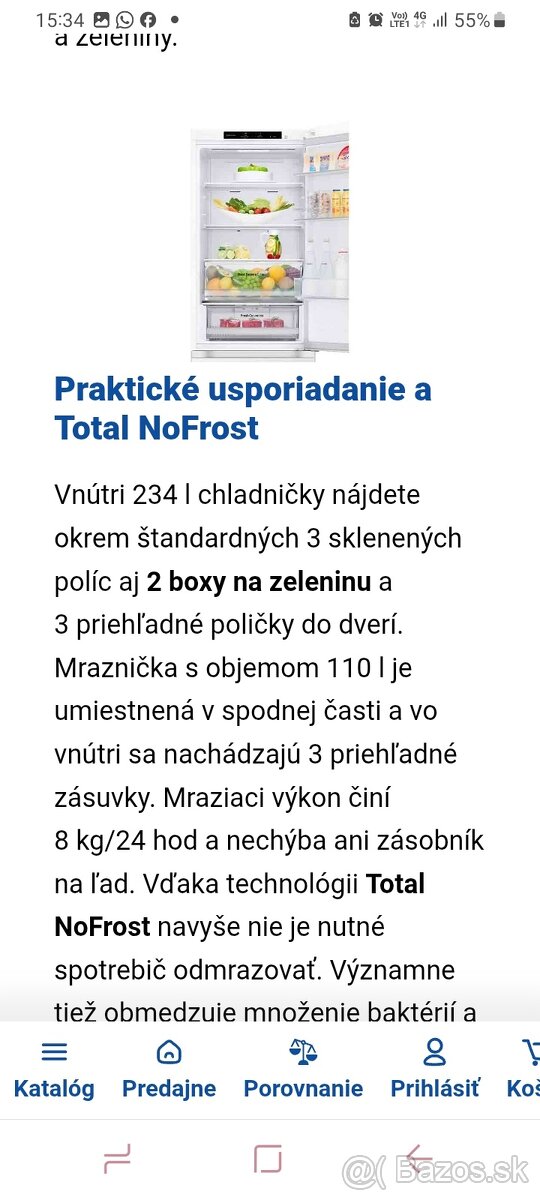 LG chladnička s mrazničkou NOVA V ZARUKE - 5