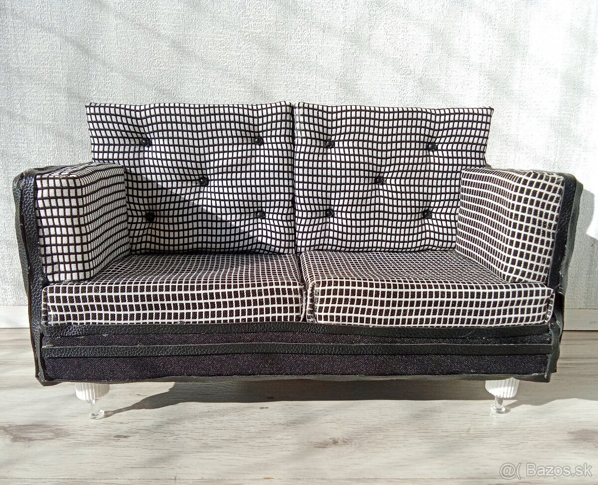 Barbie čierno-biela obývačka s doplnkami - 5