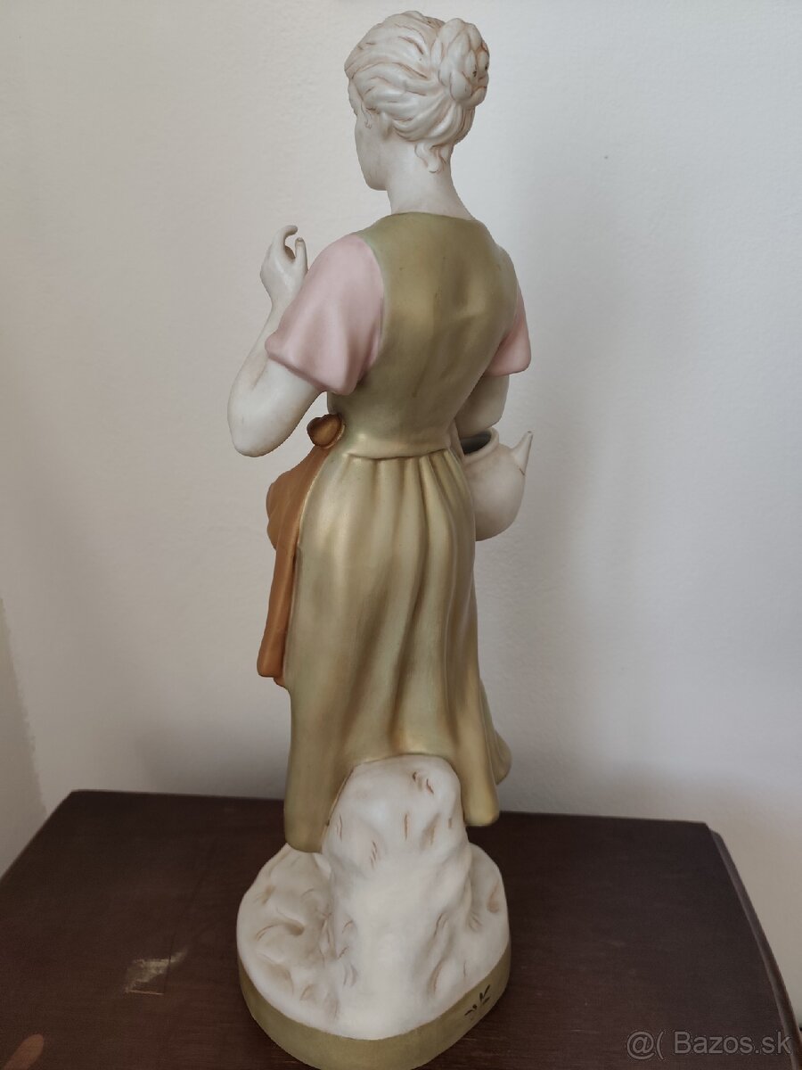 Royal dux veľká porcelánová socha žena s jablkami 52 cm - 5