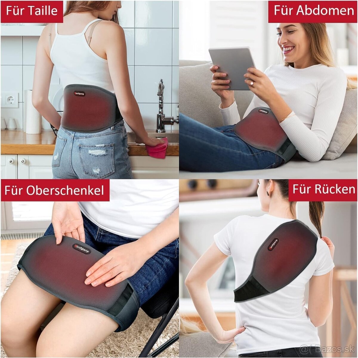 Bezdrôtový masážny a vyhrievací pás na chrbát - 5