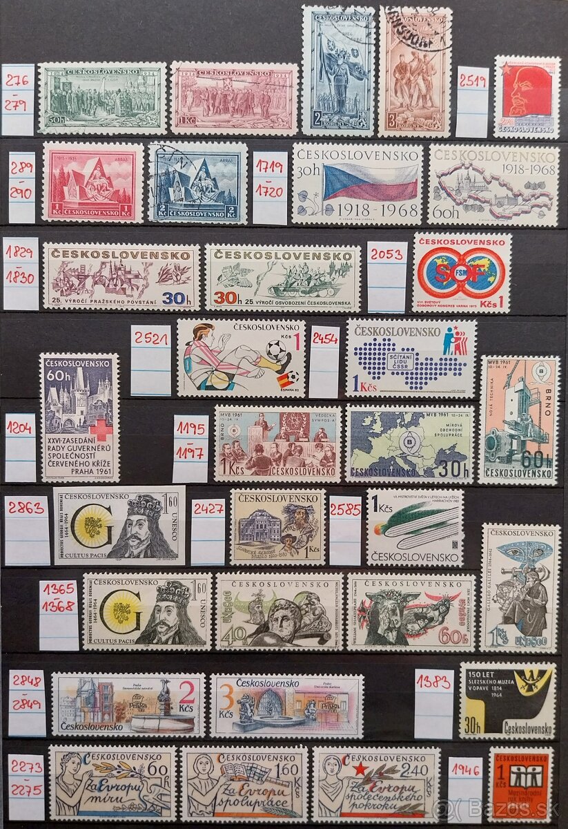 Známky ČESKOSLOVENSKO – 3 - 5