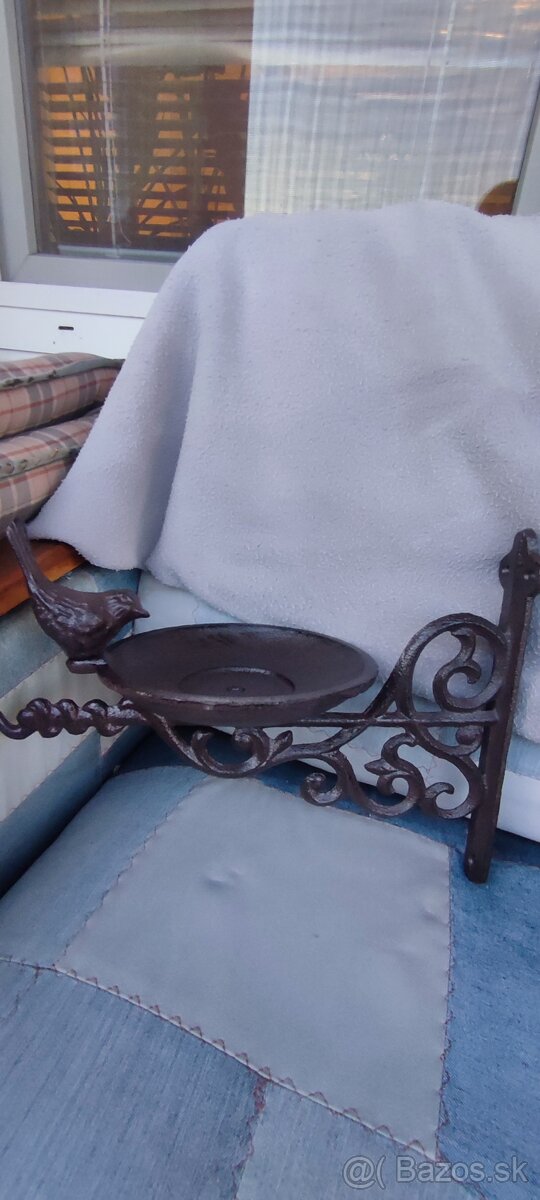 Liatinová miska, krmítko aj pre vtáčiky - 5