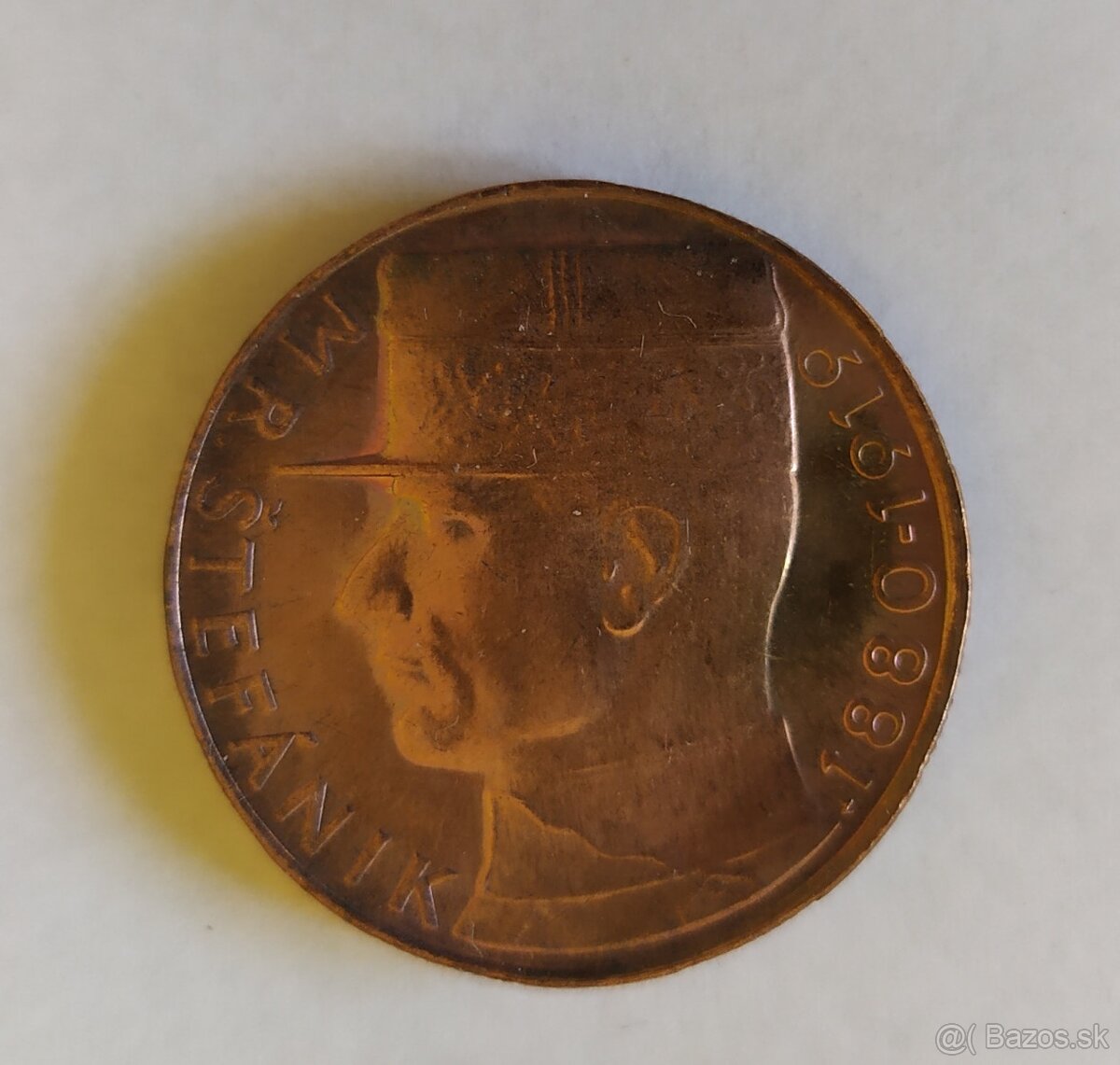 10 Kčs 1993 Štefaník - POOTOČENY RUB MINCE. - 5