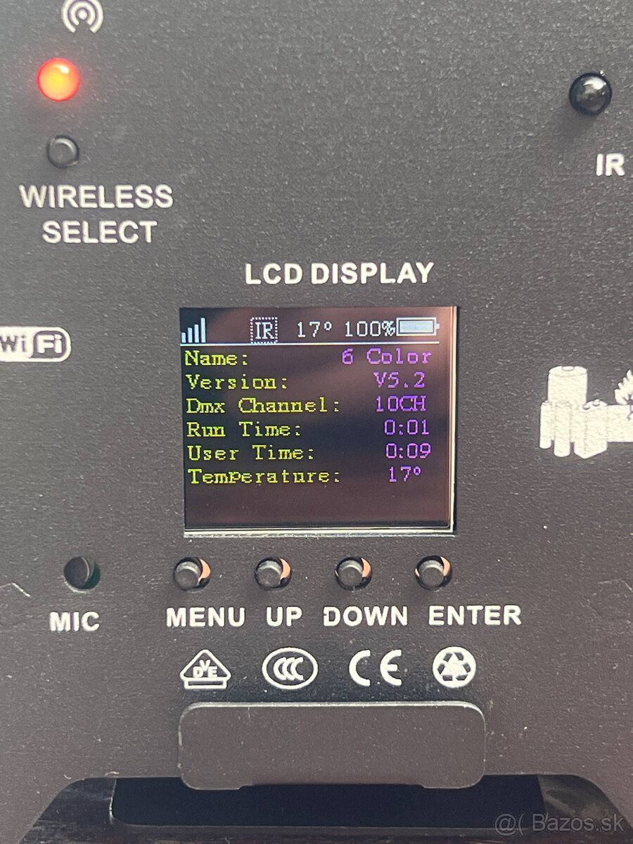 Predám nové baterkové LED PAR 6x18 RGBWAUV WiFi s kejsom - 5