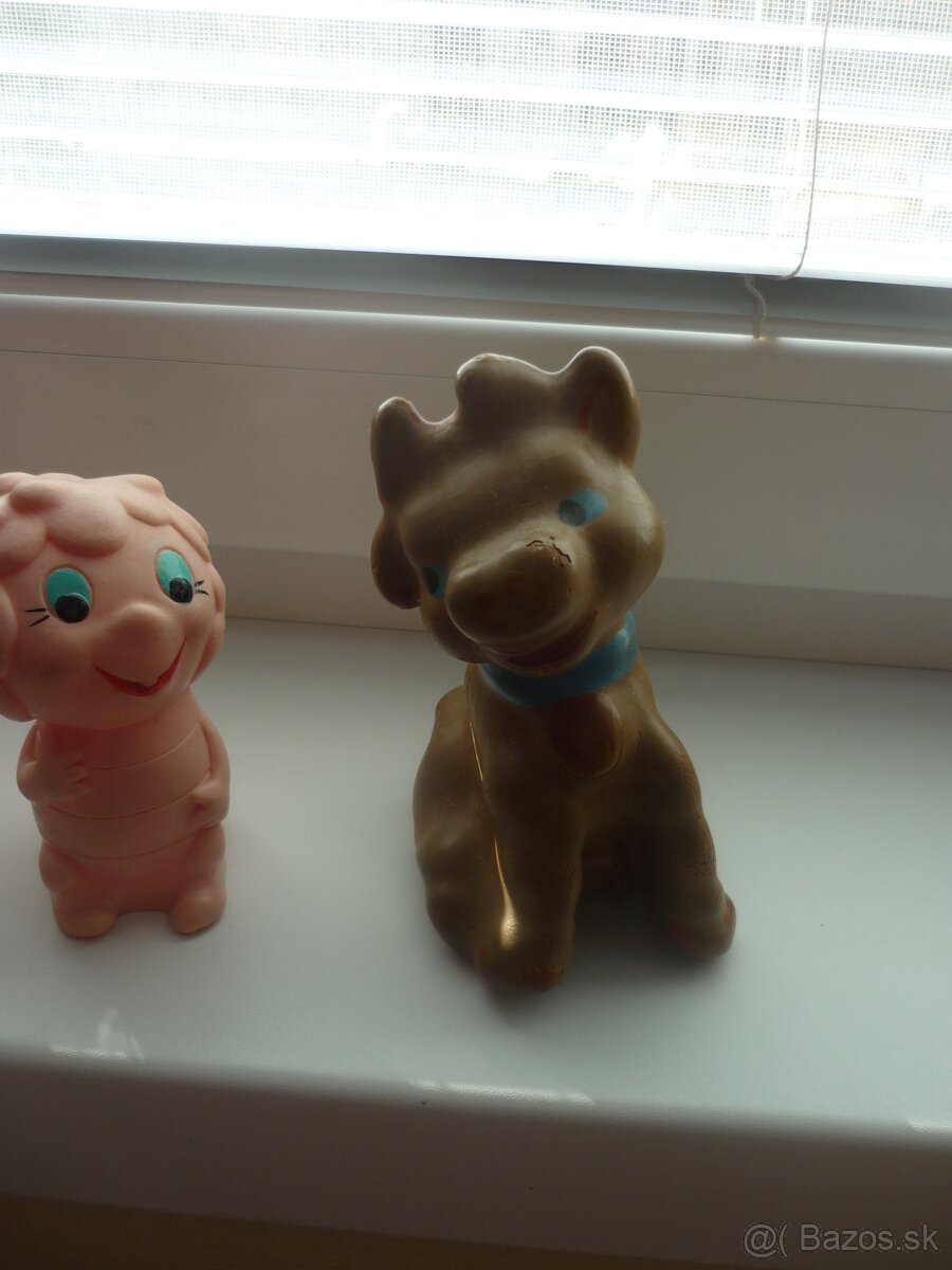 Retro pískacie hračky, staré, zberateľské. - 5