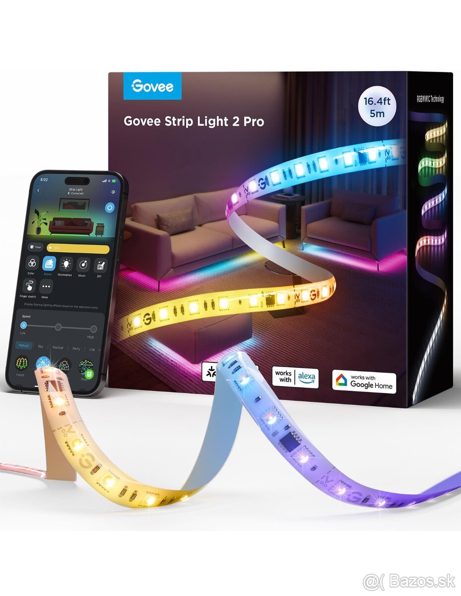 Govee Strip Light 2 Pro RGBICWW Matter, 5 m - 5