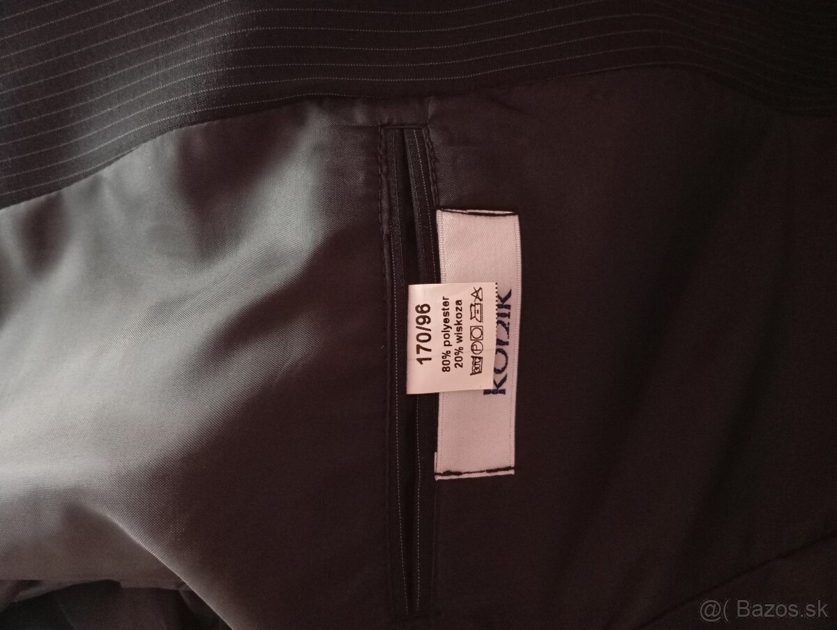 Predám pánsky pasikavy čierny oblek - 5