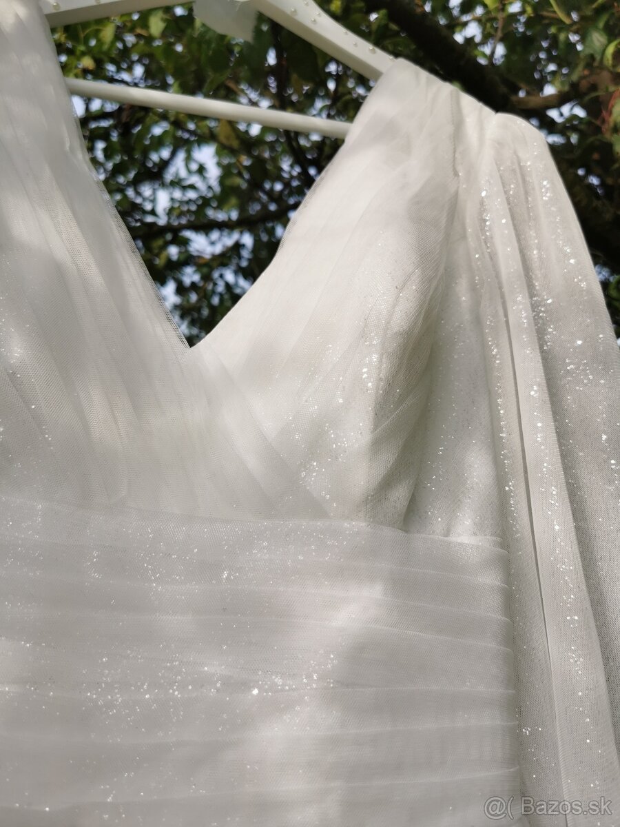 NOVÉ trblietave elegantne svadobne saty - 5