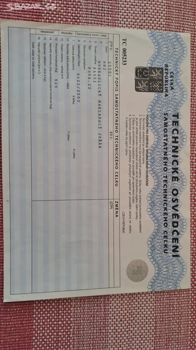 Hydraulická ruka Fassi F 30 A22 - 5