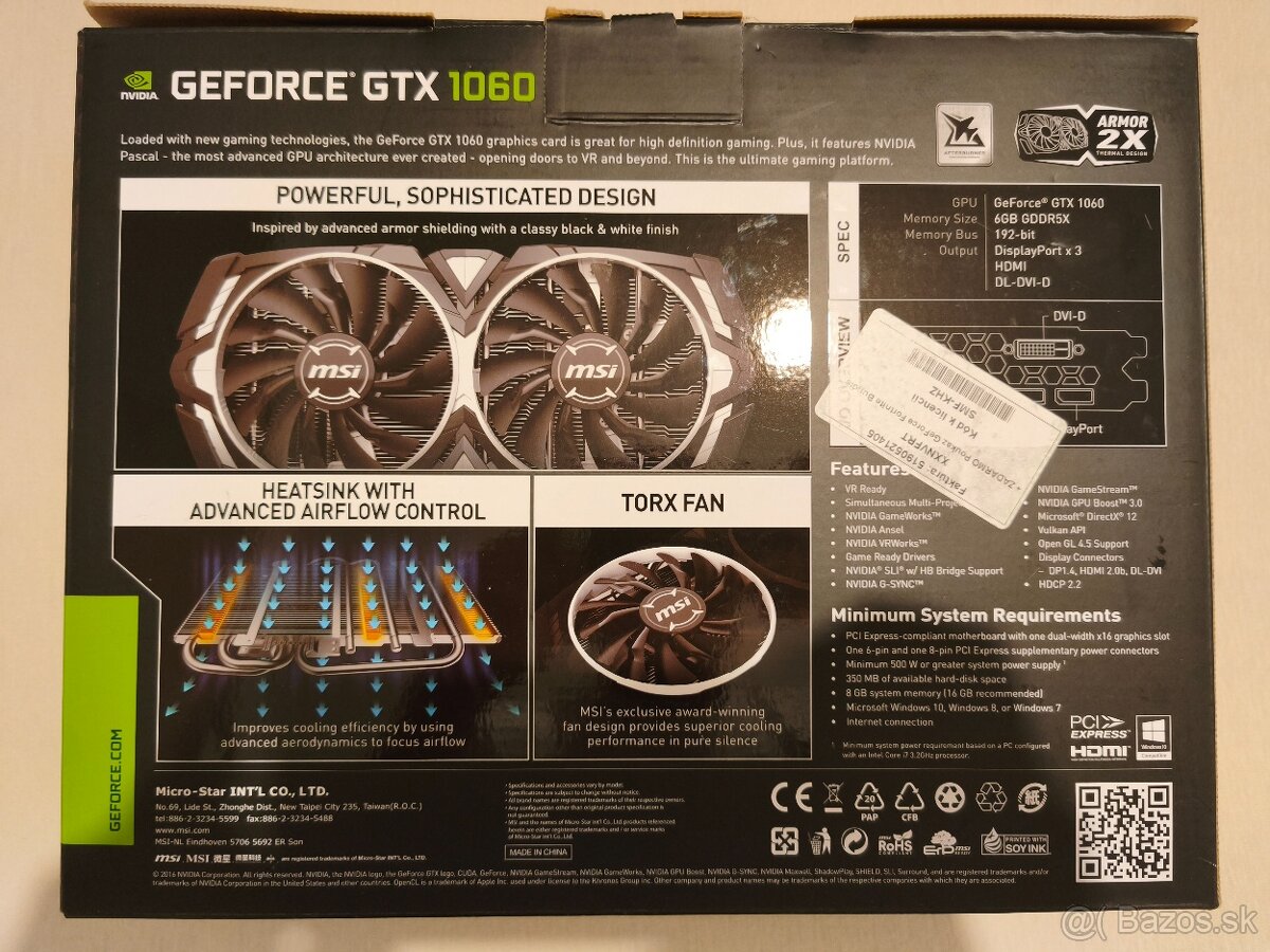 MSI GeForce GTX 1060 ARMOR 6G OC - 5