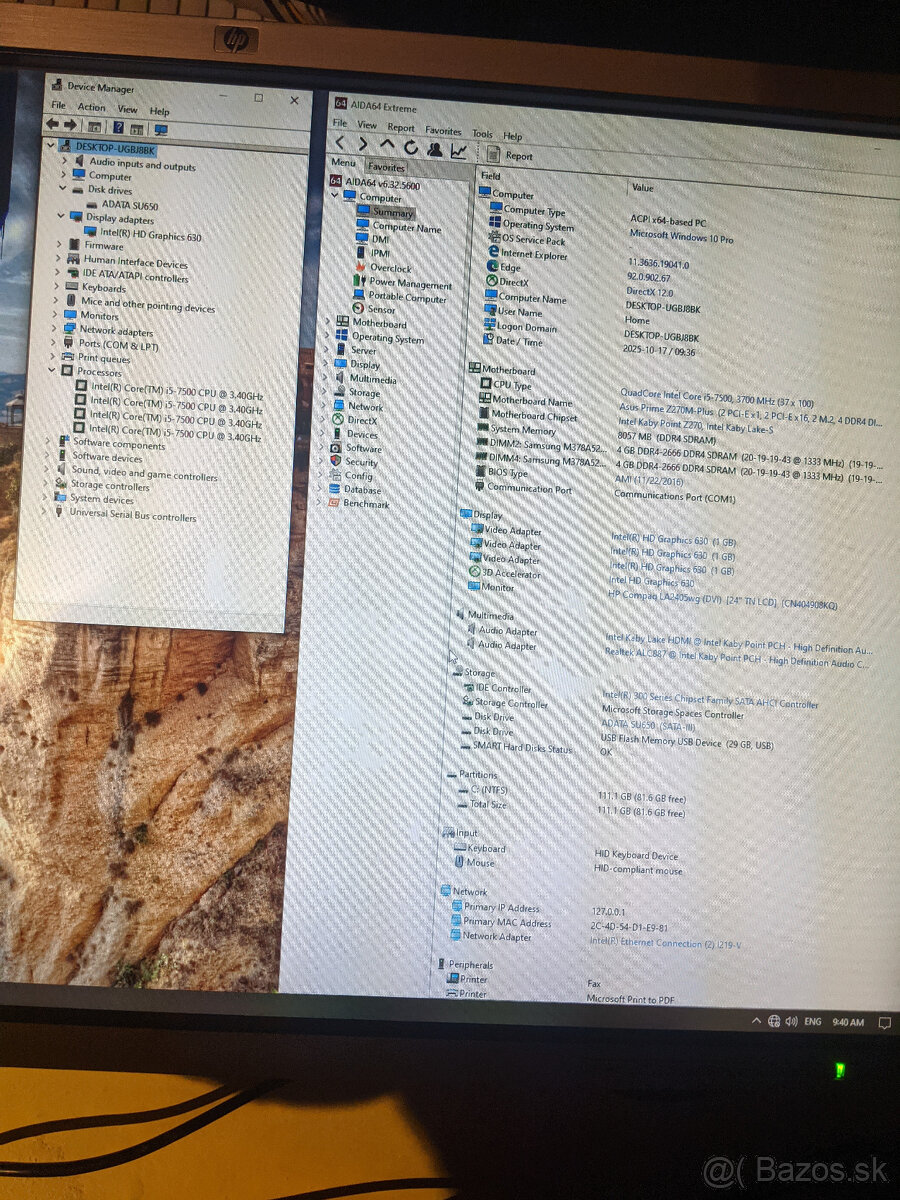 PC s1151, i5-7500, Z270M-Plus, 8GB RAM, SSD 120GB - 5