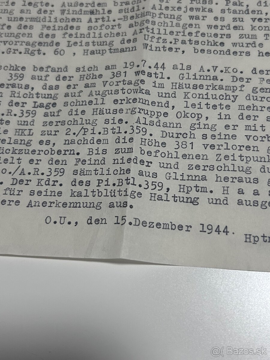 WW2 Originál dokument (wehrmacht) - 5