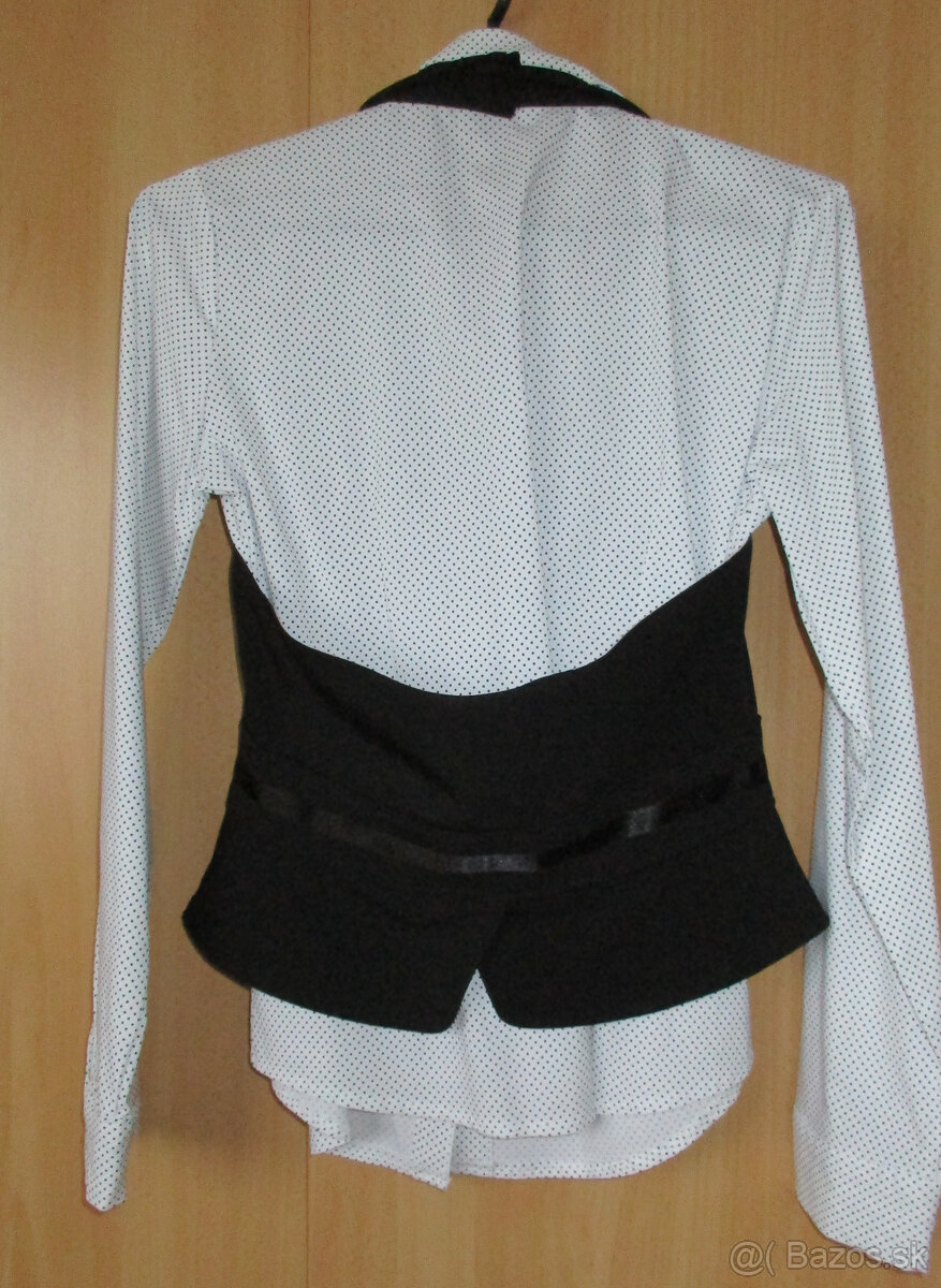 Košeľa / blúzka bodkovaná,elastická, veľ. S - M - 5