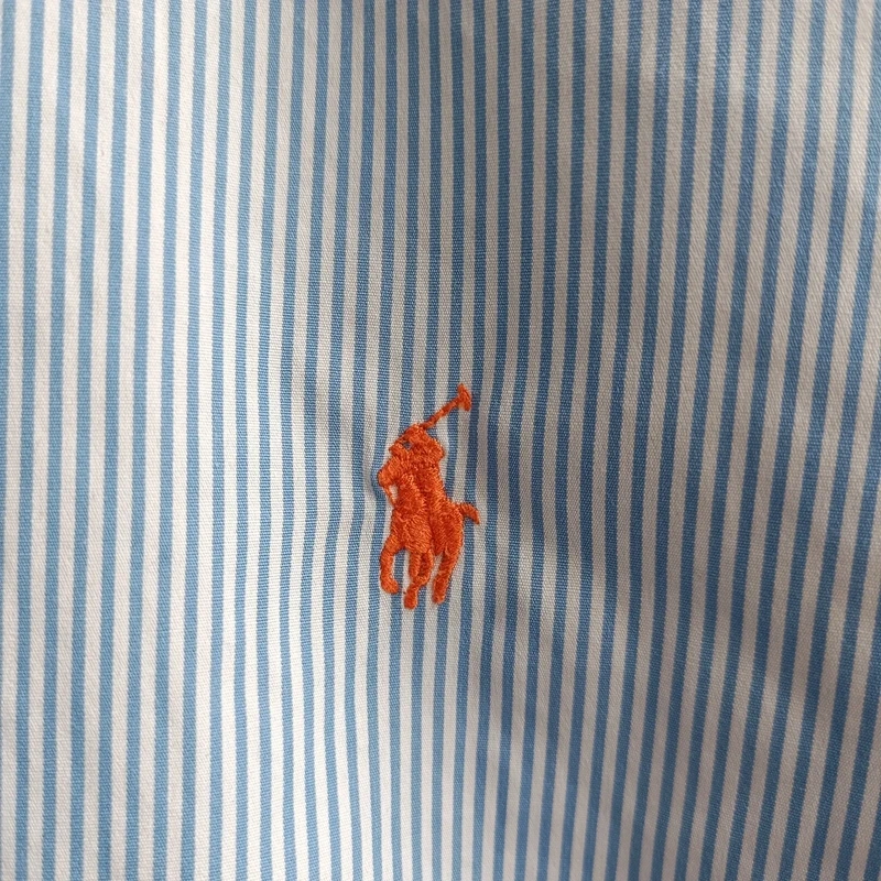 POLO Ralph Lauren modrá pruhovaná košeľa s dlhým rukávom XXL - 5
