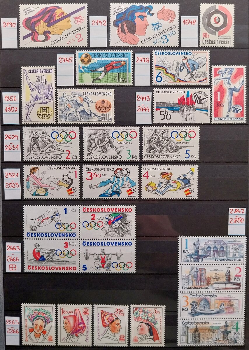 Známky ČESKOSLOVENSKO – 4 - 5