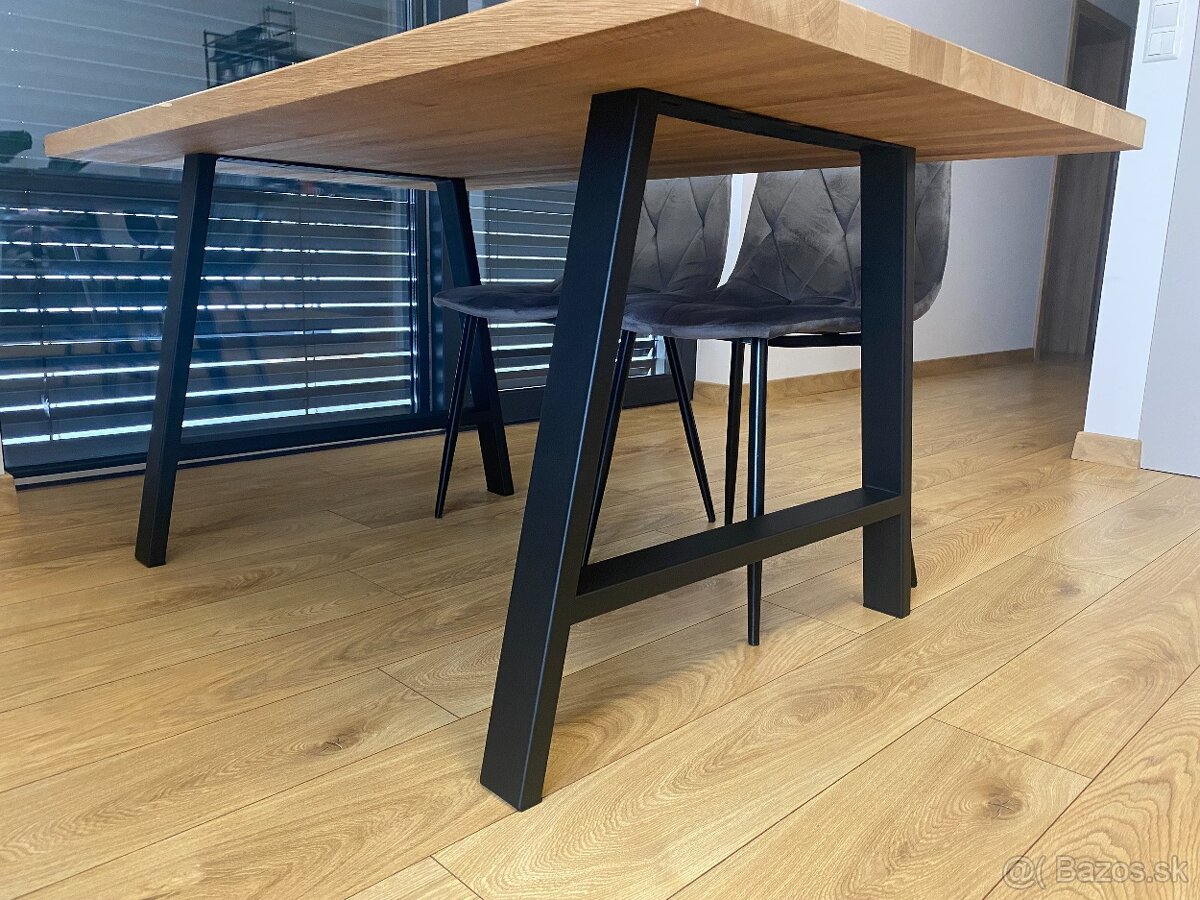 Stolové kovové podnože v tvare A čierne 2 ks - 5